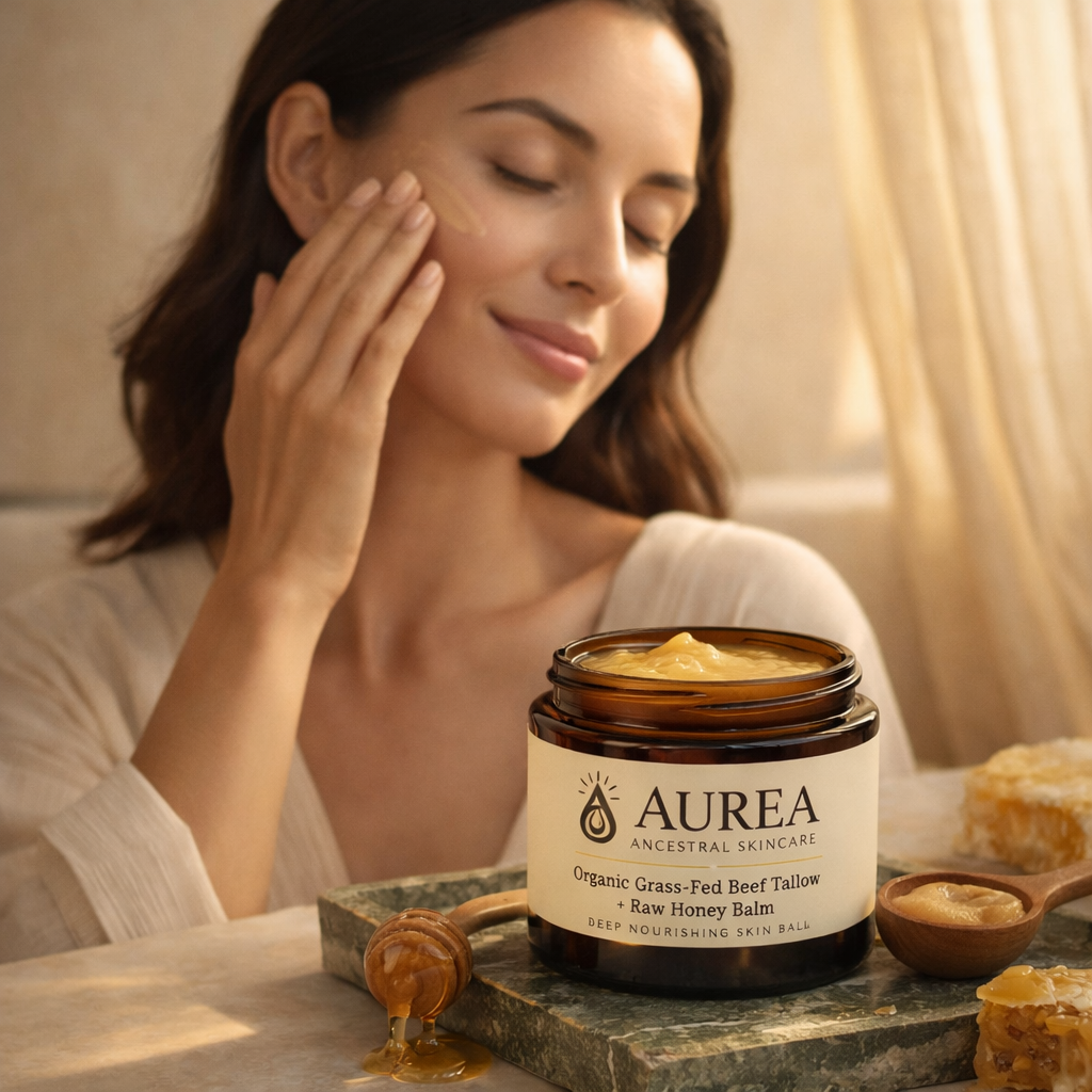 Organic Grass-Fed Beef Tallow With Raw Honey Balm