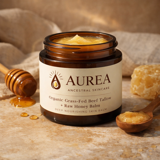 Organic Grass-Fed Beef Tallow With Raw Honey Balm